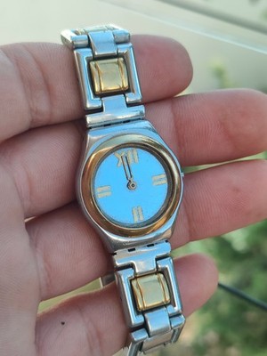 Vintage Swatch Irony Ladies Swiss Made Two Tone Stainless Steel Quartz Watch