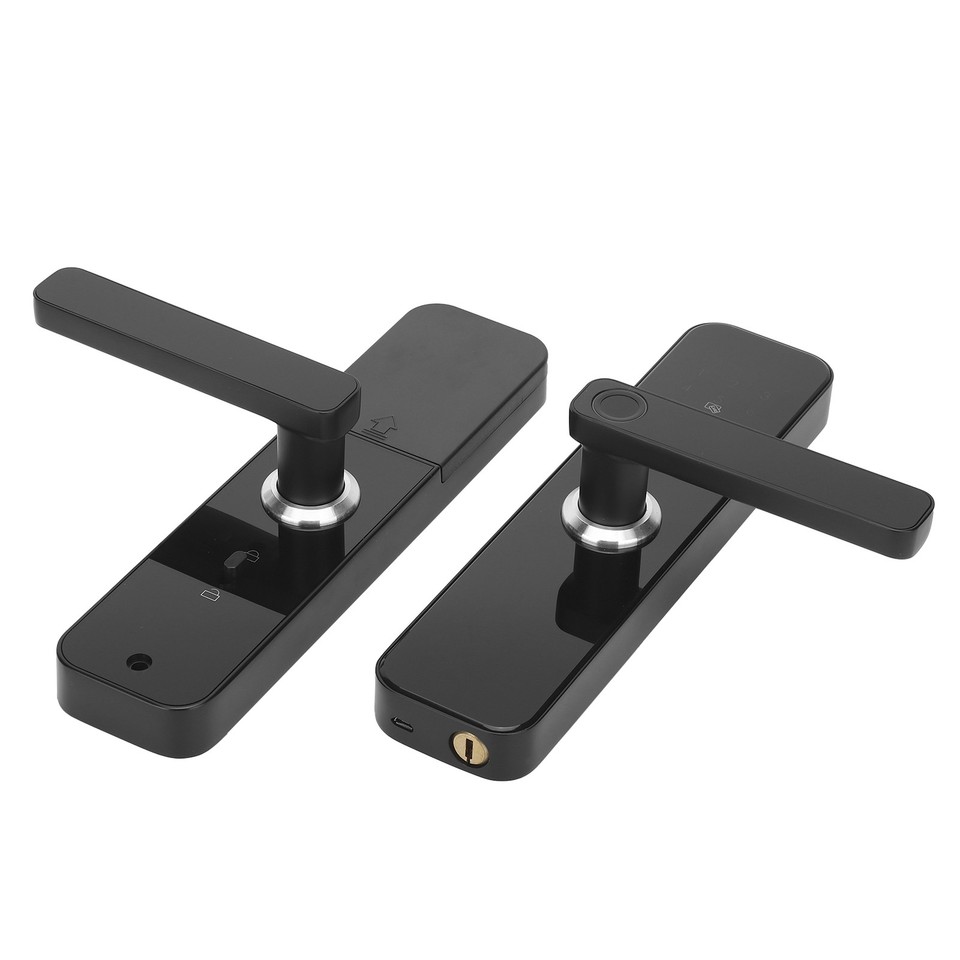 Smart WiFi Handle Lock Fingerprint Password APP Card Key Unlock Works ...