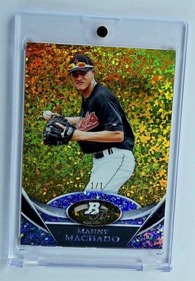  2011 Manny Machado Bowman Platinum 1/1 Canary Diamond Superfractor RC Chrome 