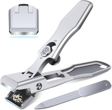 Lux German Grip Toe Nail Clippers for Seniors - Wide Jaw Opening, Ultra-Sharp
