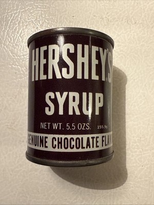 Vintage 1970 s Hersheys 5.5 oz Tin Chocolate Syrup Unopened NOS Full Ice Cream