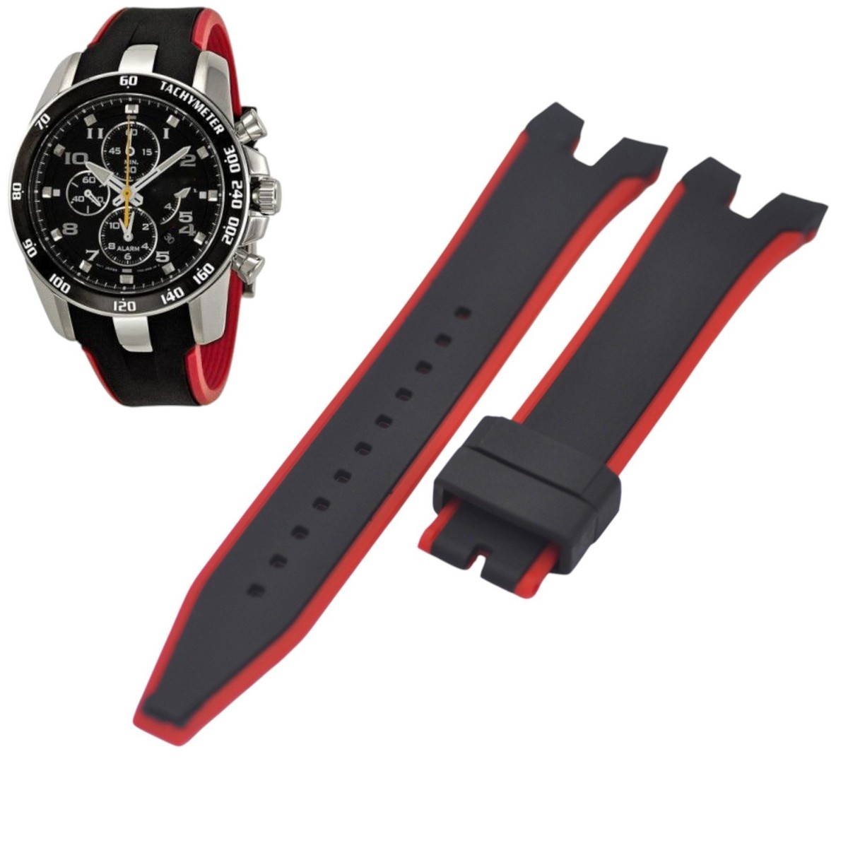 Sportura Barcelona SNAE93 21mm Black Rubber Strap For Seiko | eBay