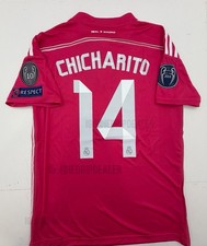 2014/15 Real Madrid Retro Away Pink Jersey Chicharito #14 Vintage Iconic Pink
