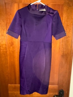 Zac Posen Delta Airlines womens size 2p Flight Attendant Purple Plum Dress zip