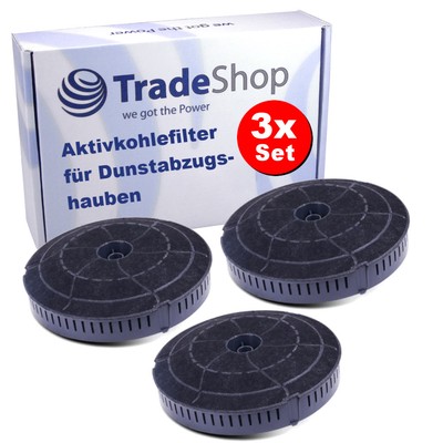 3x Aktivkohlefilter für AEG DEB2530S DEB2531S DEB2630S DEB2631S DPE3640M 