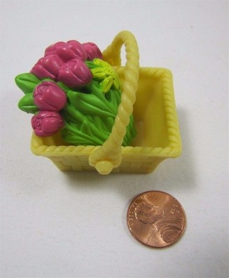 New! Fisher Price Loving Family Dollhouse Basket Of Tulips Flowers Outdoor