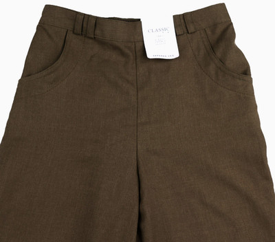 M&S Womens Marks & Spencer Classic Brown Tapered Trousers Size 8 Regular LABEL
