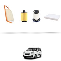 Hoffcar Set Service - 4 Filter FüR Opel Combo D 1.3 Cdti 59Kw Von 2012