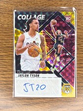 Jaylon Tyson 2024 Panini Mosaic Collage Black Gold Prizm Rookie Auto /8