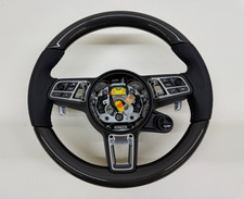 GENUINE PORSCHE PANAMERA BLACK CARBON FIBRE STEERING WHEEL MULTI FUNCTION
