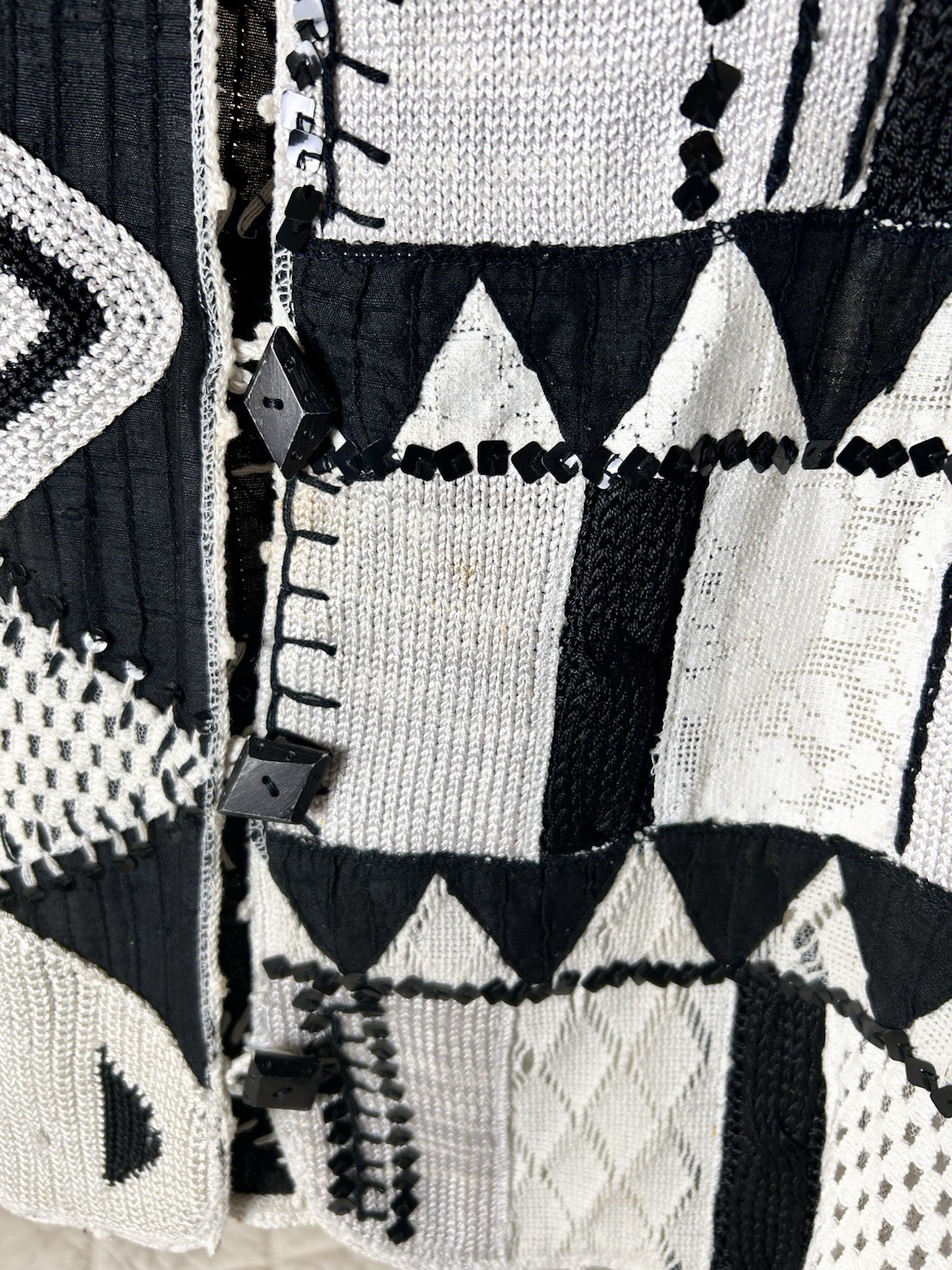 Sandy Starkman Bold Patchwork Cardigan Jacket Sz … - image 10