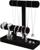 Schmuckhalter Halsketten-Armband-Halter Samt Schwarz Schmuck-Display StäNder