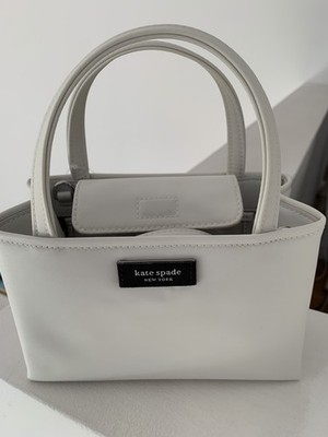 kate spade new york Sam Icon Mini Tote White Dove, Strap, Magnetic, Dust Bag