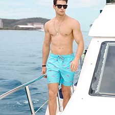 Men's Swimming Trunks Casual Beach Shorts Affordable Back, Pink, Light Blue Hug