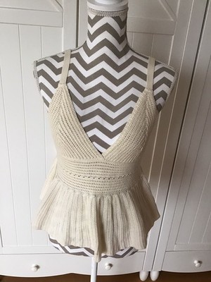 REVIEW   Stricktop Häkeltop Top Gr. M wollweiß