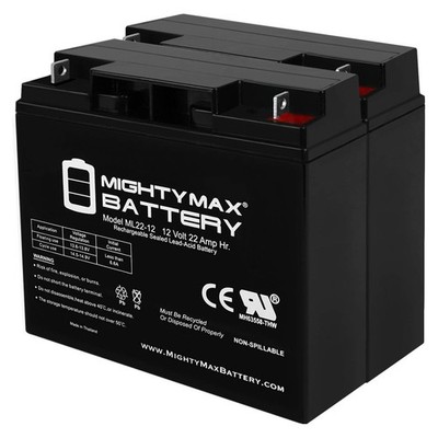 Mighty Max 12V 22Ah SLA Replaces Xantrex Xpower 400 Plus Jump Starter - 2 Pack