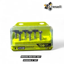 RYOBI A9FS7 Forstner Bit Set 7 Pieces  With Hard Case Pqah ( MISSING 1 PIECE )