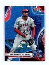 2024 Bowman's Best Christian Moore Blue Refractor /150 Angels 