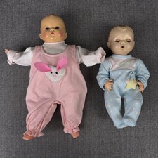 Lot of 2 Vintage Ideal Baby Doll Heads on Replacement Bodies
