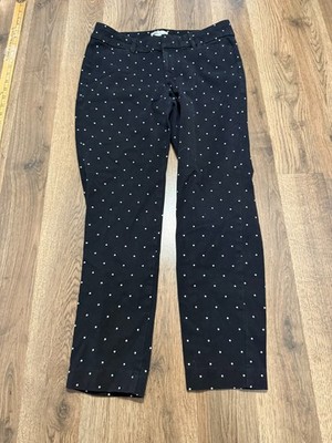 Old Navy Pants Women's Size 8 Regular Black White Polka Dots Pixie Pants