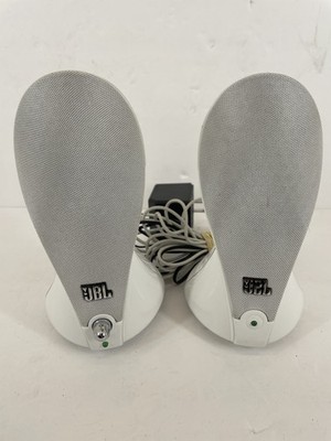 JBL Duet Multimedia Computer Speakers White Wired 3.5mm Audio Adapter Included