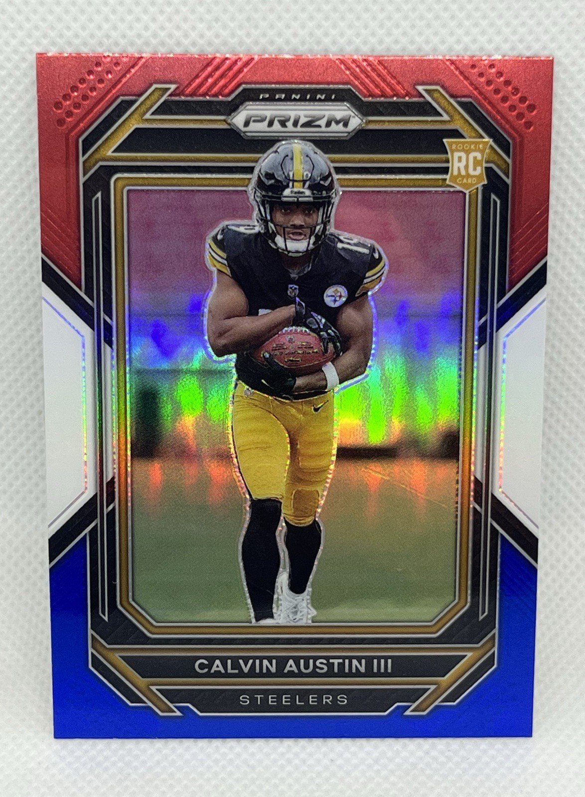 CALVIN AUSTIN III 2022 Prizm #338 RC Red White Blue Pittsburgh Steelers Rookie