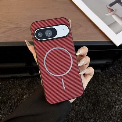 Carbon Fiber Texture Magnetic Shockproof Case For Google Pixel 10 Pro XL/9A/8A/7