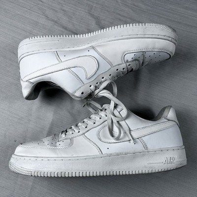 Nike Air Force 1 07 Low Triple White Mens Size 13 White Casual Leather Sneakers