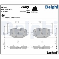 Satz Bremsbeläge Bremsklötze hinten für Mercedes C-Klasse W206 S206 CLE | 242