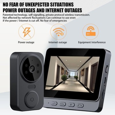 Ultra Low Power Wireless Video Doorbell Clear Display Long Standby Time