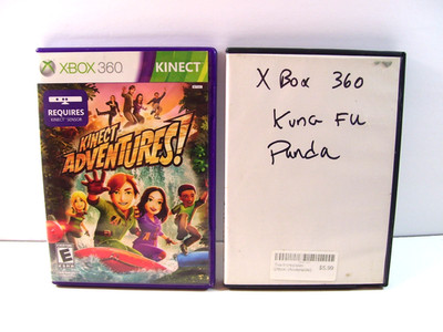 XBOX 360 Video Game LOT (2) Animated Games, Kung Foo, Panda Kinect Adventures