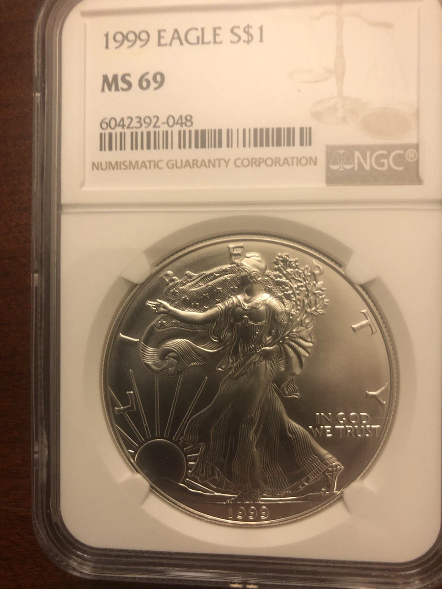 American Eagle MS 69 Graded 1999 Silver Bullion Coins for sale | eBay