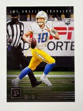 2020 Panini Chronicles Justin Herbert RC Panini Rookie Card PA-3 Chargers. rookie card picture