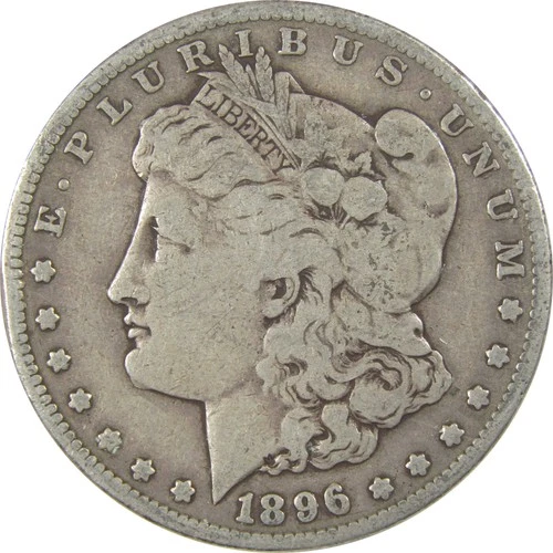 1896 S Morgan Silver Dollar VG Very Good $1 Coin SKU:I24321