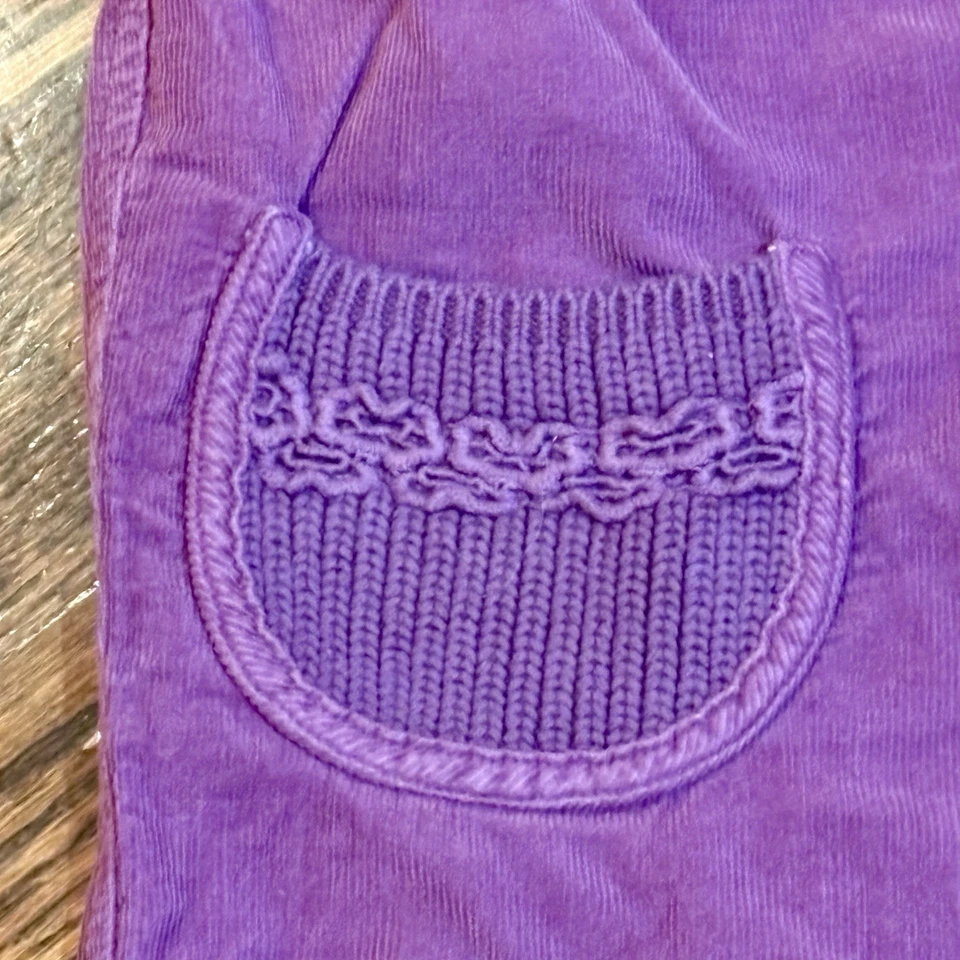NAARTJIE ~ Pantalones con puños de pana púrpura para niñas ~ Bordados ~ Talla XXXXL 10 años ~ 131 Foto 3 de 4