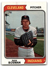 1974 Topps #465 Dick Bosman Cleveland Indians