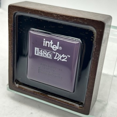 Preserved Collectible Intel 486 DX2 66MHZ A80486DX2 i486 CPU Processor Vintage