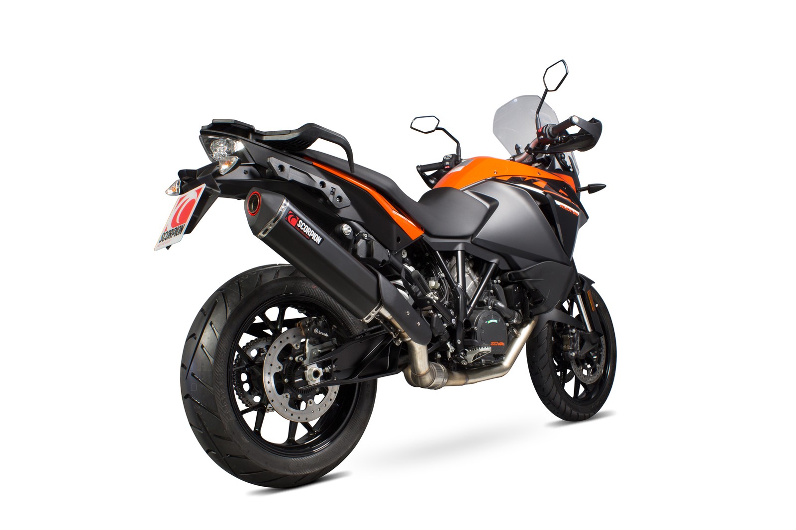 KTM 1090 Adventure 17-20 Scorpion Exhaust Serket Black Ceramic Slip-on RKT85BCER