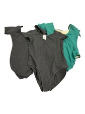 Danskin NOW Kids Black Short Sleeve Leotard Ballet Dance Gymnastics 14-16 XL Lot