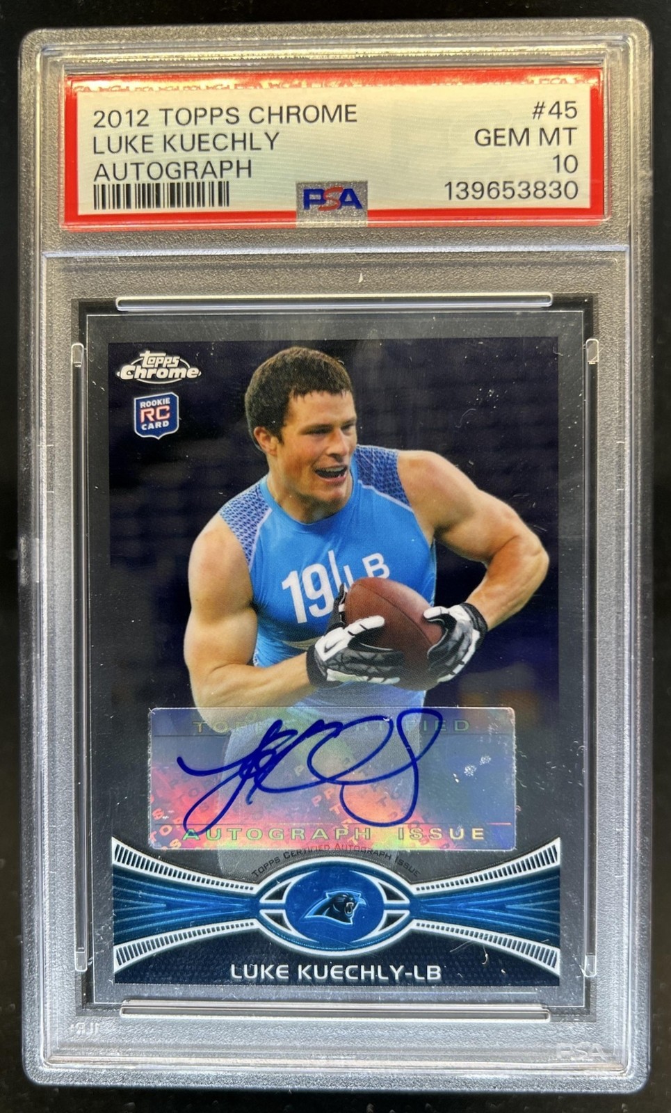 Luke Kuechly Topps Chrome #45 Autograph