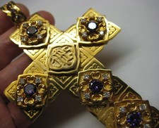 Croce pettorale per vescovi e sacerdoti - placcata oro su ottone - 331