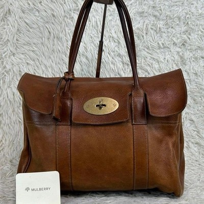 MULBERRY Handbag Bayswater Leather Brown Vintage Authentic From Japan
