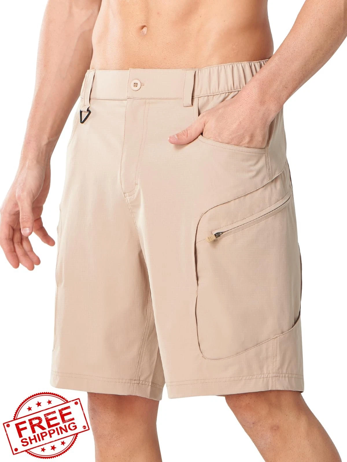 NORTHYARD Khaki X-Large Cargo Hiking Shorts