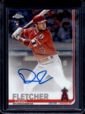 2019 Topps Chrome David Fletcher Auto RC #RA-DF Angels Rookie