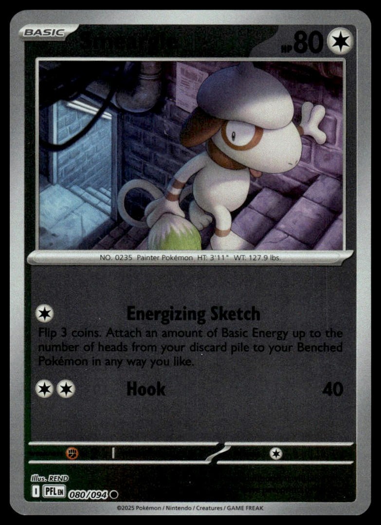 Pokemon ME02: Phantasmal Flames Smeargle #080/094 Common, Reverse Holo