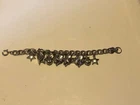 Vintage Girl’s Costume Jewelry Charm Bracelet With Stars, Leaves, Plant Bulbs 6”