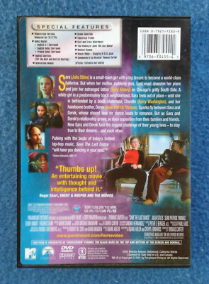 DVD SAVE THE LAST DANCE STARS JULIA STILES SEAN PATRICK THOMAS