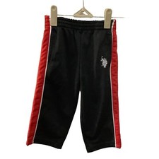 U.S. POLO ASSN. Baby Boy Size 12M Red Black 100 Cotton Sweatpants