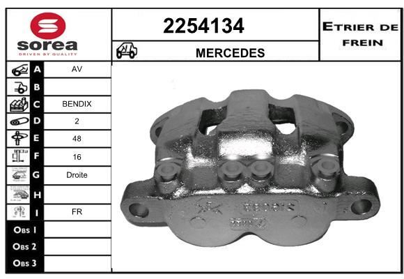 Étrier de frein Mercedes MB Fourgon 100 2.4 D d'essieu de remplacement pour Autocar D