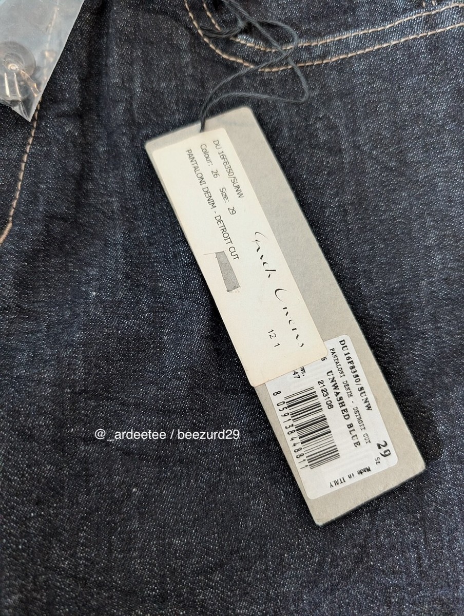 Rick Owens デトロイトカット　29インチ RICK OWENS DRKSHDW FW 2016 DETROIT CUT JEANS (RAW/UNWASHED
